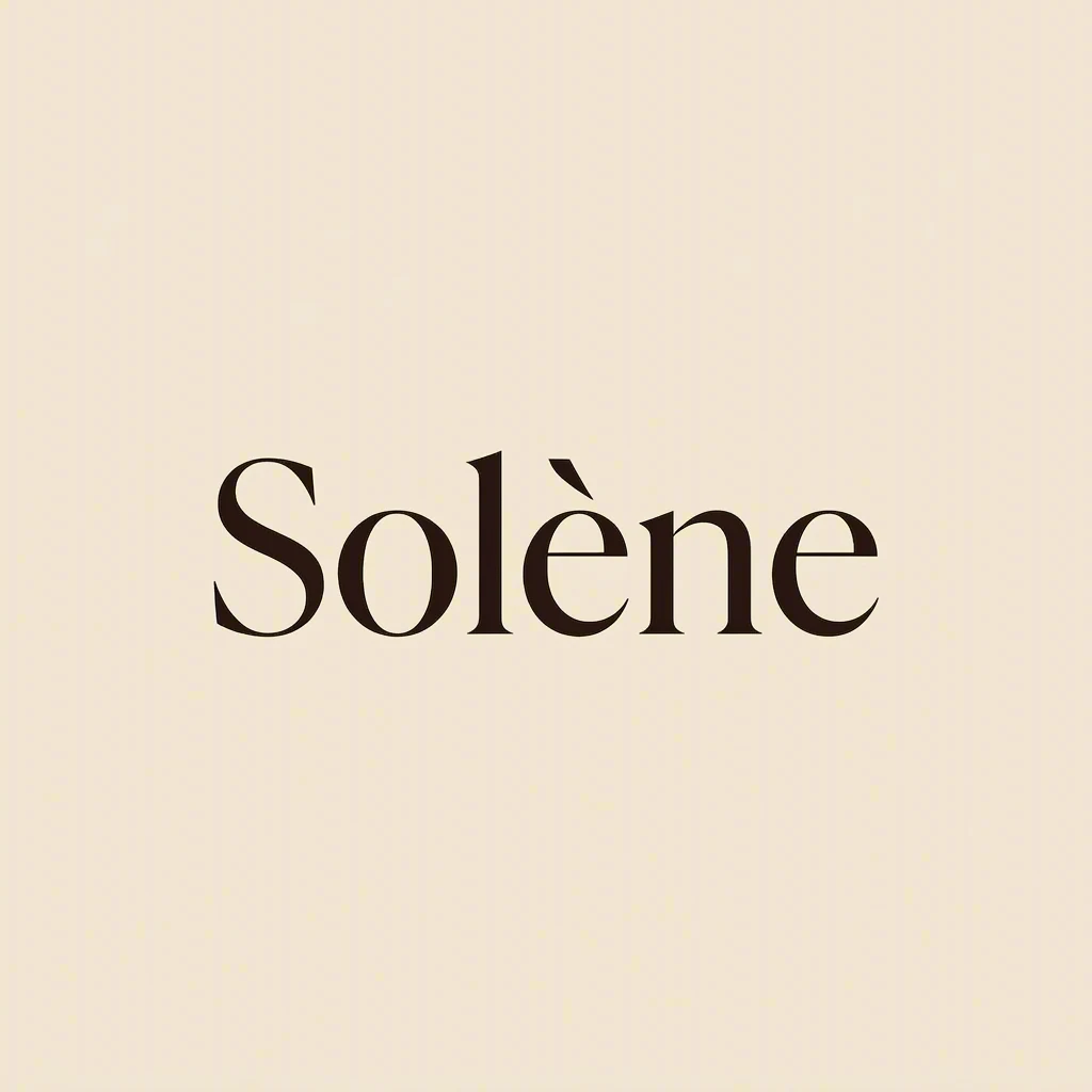 Solène primary wordmark in classical serif
